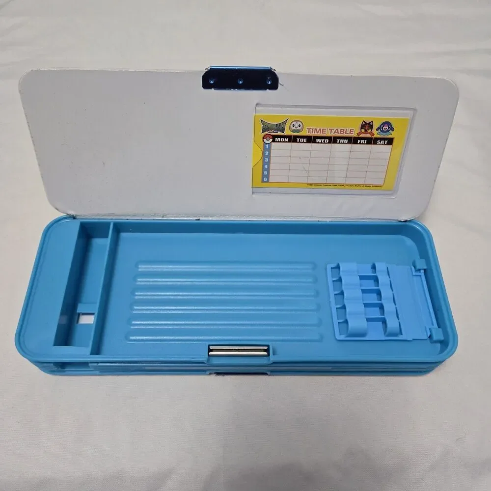 Vintage 1997 Nintendo Pokemon Pencil Case Pocket Monsters Japan Padded 2 Sides